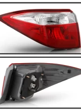 Xtune OE Left Driver Side Tail Lights With Red Clear Lens Toyota Corolla 2014-2016                                     - ALT-JH-TCOL14-OE-L - Image 2