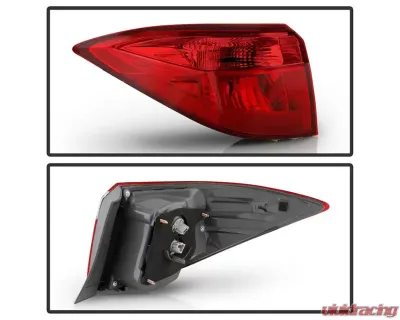 Xtune OE Left Driver Side Tail Lights With Red Lens Toyota Corolla 4D Sedan (S SE XSE Model) 2017-2019 - ALT-JH-TCOL17SE-OE-L