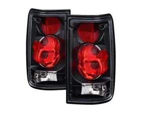 Xtune Euro Style Tail Lights With Black Lens Toyota Pickup 1989-1995
