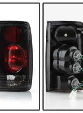 Xtune Euro Style Tail Lights With Black Lens Toyota Pickup 1989-1995                                     - ALT-JH-TP89-BK - Image 2