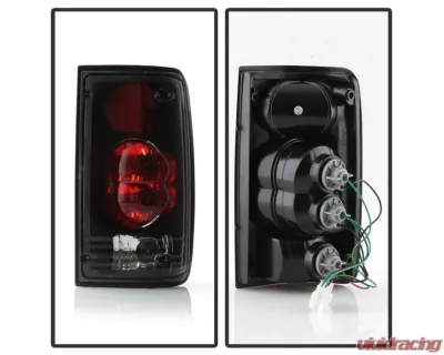 Xtune Euro Style Tail Lights With Black Lens Toyota Pickup 1989-1995 - ALT-JH-TP89-BK