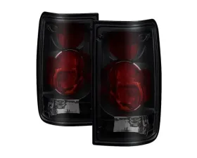 Xtune Euro Style Tail Lights With Black Smoke Lens Toyota Pickup 1989-1995