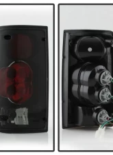 Xtune Euro Style Tail Lights With Black Smoke Lens Toyota Pickup 1989-1995                                     - ALT-JH-TP89-BSM - Image 2