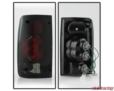 Xtune Euro Style Tail Lights With Black Smoke Lens Toyota Pickup 1989-1995 - ALT-JH-TP89-BSM