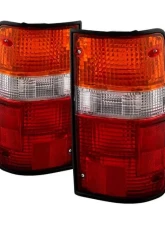 Xtune OEM Style Tail Lights With Red Amber Clear Lens Toyota Pickup 1989-1995                                     - ALT-JH-TP89-OE-RAC - Image 4