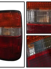 Xtune OEM Style Tail Lights With Red Amber Clear Lens Toyota Pickup 1989-1995                                     - ALT-JH-TP89-OE-RAC - Image 2