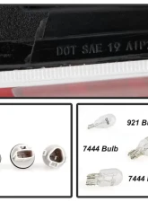 Xtune Left Driver Side Smoke Housing /Clear Lens OE Tail Light Toyota Tacoma 2016-2017                                     - ALT-JH-TT16-OE-CS-L - Image 6