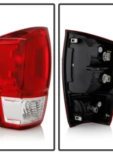 Xtune OE Left Driver Side Chrome Housing / Red Clear Lens Tail Lights Toyota Tacoma 2016-2017                                     - ALT-JH-TT16-OE-RC-L - Image 2