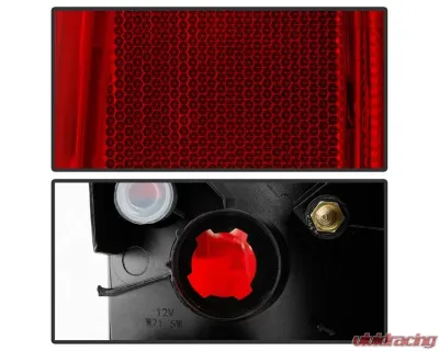 Xtune OE Left Driver Side Chrome Housing / Red Clear Lens Tail Lights Toyota Tacoma 2016-2017 - ALT-JH-TT16-OE-RC-L