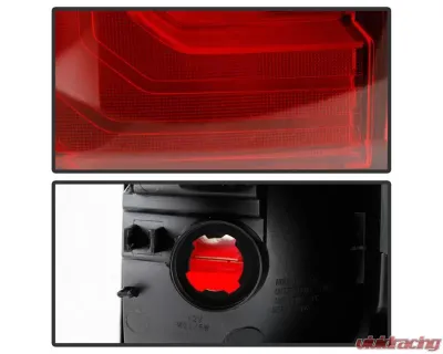 Xtune OE Left Driver Side Chrome Housing / Red Clear Lens Tail Lights Toyota Tacoma 2016-2017 - ALT-JH-TT16-OE-RC-L