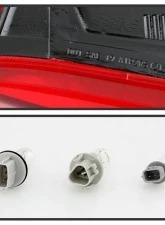 Xtune OE Left Driver Side Chrome Housing / Red Clear Lens Tail Lights Toyota Tacoma 2016-2017                                     - ALT-JH-TT16-OE-RC-L - Image 6