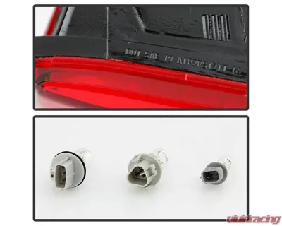 Xtune OE Left Driver Side Chrome Housing / Red Clear Lens Tail Lights Toyota Tacoma 2016-2017 - ALT-JH-TT16-OE-RC-L