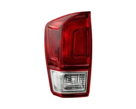 Xtune OE Left Driver Side Smoke Housing / Red Clear Lens Tail Lights Toyota Tacoma 2016-2017