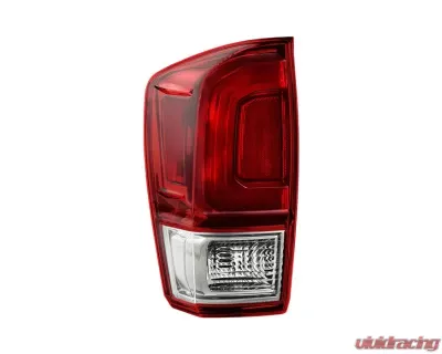 Xtune OE Left Driver Side Smoke Housing / Red Clear Lens Tail Lights Toyota Tacoma 2016-2017 - ALT-JH-TT16-OE-RS-L