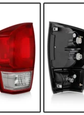 Xtune OE Left Driver Side Smoke Housing / Red Clear Lens Tail Lights Toyota Tacoma 2016-2017                                     - ALT-JH-TT16-OE-RS-L - Image 2