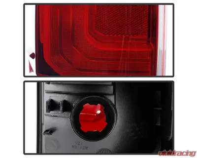 Xtune OE Left Driver Side Smoke Housing / Red Clear Lens Tail Lights Toyota Tacoma 2016-2017 - ALT-JH-TT16-OE-RS-L