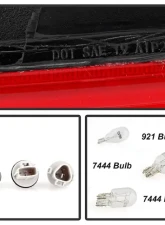 Xtune OE Left Driver Side Smoke Housing / Red Clear Lens Tail Lights Toyota Tacoma 2016-2017                                     - ALT-JH-TT16-OE-RS-L - Image 6