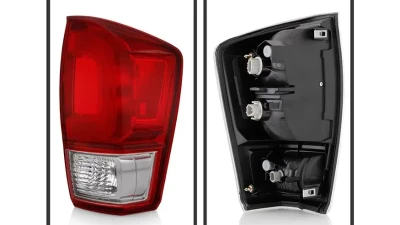 Xtune OE Right Passenger Side Smoke Housing / Red Clear Lens Tail Lights Toyota Tacoma 2016-2017                                     - ALT-JH-TT16-OE-RS-R - Image 2