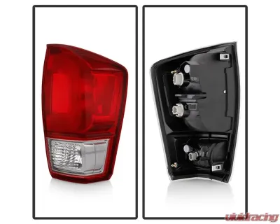 Xtune OE Right Passenger Side Smoke Housing / Red Clear Lens Tail Lights Toyota Tacoma 2016-2017 - ALT-JH-TT16-OE-RS-R