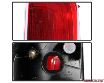 Xtune OE Right Passenger Side Smoke Housing / Red Clear Lens Tail Lights Toyota Tacoma 2016-2017 - ALT-JH-TT16-OE-RS-R