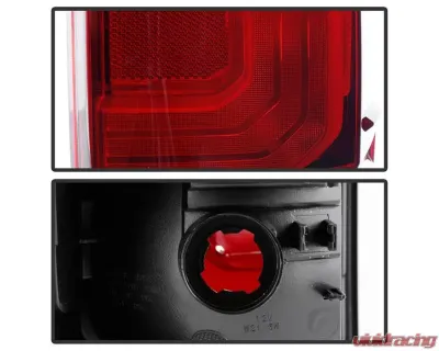 Xtune OE Right Passenger Side Smoke Housing / Red Clear Lens Tail Lights Toyota Tacoma 2016-2017 - ALT-JH-TT16-OE-RS-R