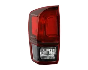 Xtune OE Left Driver Side Black Housing / Red Clear Lens Tail Light Toyota Tacoma 2018-2019