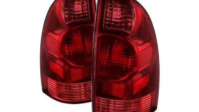Xtune OE Style Tail Lights With Red Clear Lens Toyota Tacoma 2005-2008                                     - ALT-JH-TTA05-OE-RC - Image 4