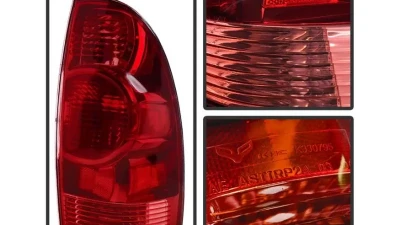 Xtune OE Style Tail Lights With Red Clear Lens Toyota Tacoma 2005-2008                                     - ALT-JH-TTA05-OE-RC - Image 2