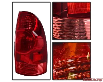 Xtune OE Style Tail Lights With Red Clear Lens Toyota Tacoma 2005-2008 - ALT-JH-TTA05-OE-RC