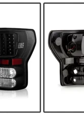 Xtune LED Tail Lights With Black Lens Toyota Tundra 2007-2013                                     - ALT-JH-TTU07-LED-BK - Image 2