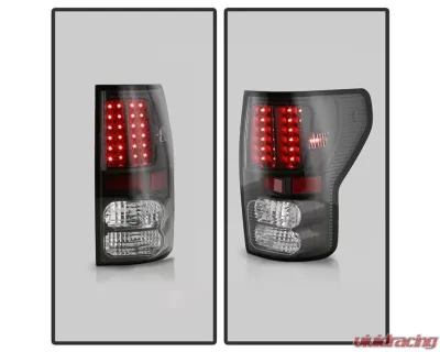 Xtune LED Tail Lights With Black Lens Toyota Tundra 2007-2013 - ALT-JH-TTU07-LED-BK