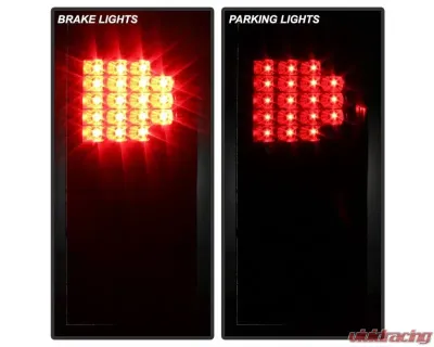 Xtune Black LED Tail Lights with LED Singal Function Toyota Tundra 2007-2013 - ALT-JH-TTU07-LED-G2-BK