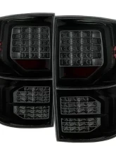 Xtune Black Smoke LED Tail Lights with LED Singal Function Toyota Tundra 2007-2013                                     - ALT-JH-TTU07-LED-G2-BSM - Image 10