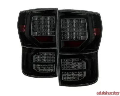 Xtune Black Smoke LED Tail Lights with LED Singal Function Toyota Tundra 2007-2013 - ALT-JH-TTU07-LED-G2-BSM