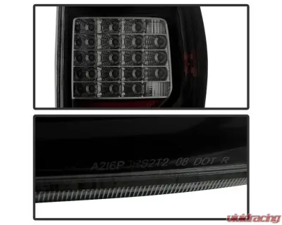 Xtune Black Smoke LED Tail Lights with LED Singal Function Toyota Tundra 2007-2013 - ALT-JH-TTU07-LED-G2-BSM