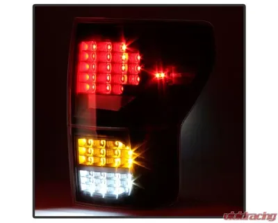 Xtune Black Smoke LED Tail Lights with LED Singal Function Toyota Tundra 2007-2013 - ALT-JH-TTU07-LED-G2-BSM