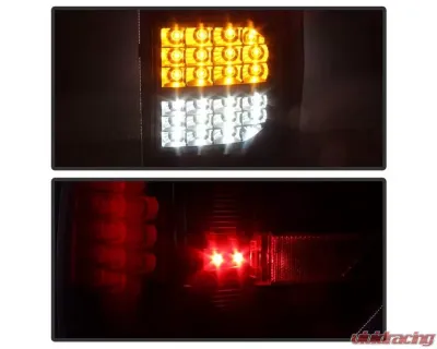 Xtune Black Smoke LED Tail Lights with LED Singal Function Toyota Tundra 2007-2013 - ALT-JH-TTU07-LED-G2-BSM