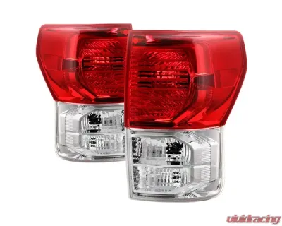 Xtune Left & Right OEM Style Tail Lights With Red Clear Lens Toyota Tundra 2007-2013 - ALT-JH-TTU10-OE-RC