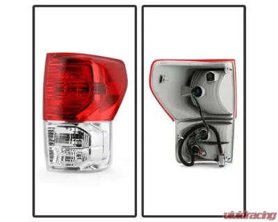 Xtune Left & Right OEM Style Tail Lights With Red Clear Lens Toyota Tundra 2007-2013 - ALT-JH-TTU10-OE-RC