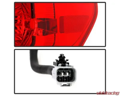 Xtune Left & Right OEM Style Tail Lights With Red Clear Lens Toyota Tundra 2007-2013 - ALT-JH-TTU10-OE-RC