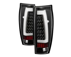 Xtune LED Tail Lights With Black Lens Chevrolet Avalanche 2002-2006