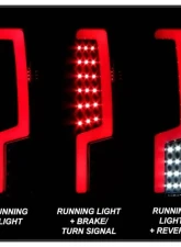 Xtune LED Tail Lights With Black Lens Chevrolet Colorado | GMC Canyon 2004-2013                                     - ALT-ON-CCO04-LED-BK - Image 10