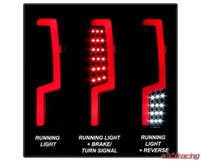 Xtune LED Tail Lights With Black Lens Chevrolet Colorado | GMC Canyon 2004-2013 - ALT-ON-CCO04-LED-BK