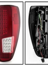 Xtune LED Tail Lights With Red Clear Lens Chevrolet Colorado | GMC Canyon 2004-2013                                     - ALT-ON-CCO04-LED-RC - Image 2