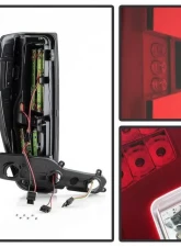 Xtune LED Tail Lights With Red Clear Lens Chevrolet Colorado | GMC Canyon 2004-2013                                     - ALT-ON-CCO04-LED-RC - Image 5