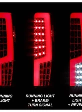 Xtune LED Tail Lights With Red Clear Lens Chevrolet Colorado | GMC Canyon 2004-2013                                     - ALT-ON-CCO04-LED-RC - Image 10