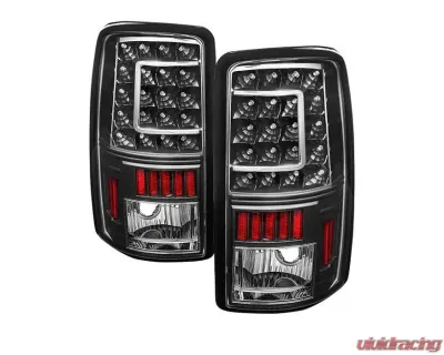 Xtune C Shape LED Tail Lights With Black Lens Chevrolet | GMC 2000-2006 - ALT-ON-CD00-G2-LED-BK