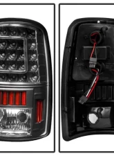 Xtune C Shape LED Tail Lights With Black Lens Chevrolet | GMC 2000-2006                                     - ALT-ON-CD00-G2-LED-BK - Image 2