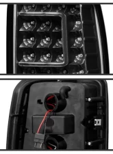 Xtune C Shape LED Tail Lights With Black Lens Chevrolet | GMC 2000-2006                                     - ALT-ON-CD00-G2-LED-BK - Image 3