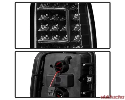 Xtune C Shape LED Tail Lights With Black Lens Chevrolet | GMC 2000-2006 - ALT-ON-CD00-G2-LED-BK